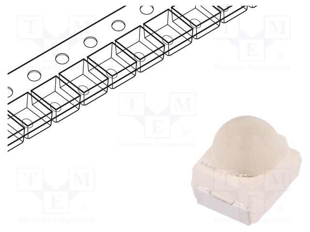 LED; SMD; 3528,PLCC2; green; 97÷192mlm; 71÷180mcd; 3.4x3x3.5mm; 60°