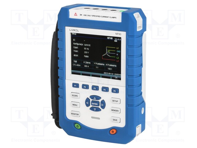 Meter: power quality analyser; TFT 5,6" (320x240); True RMS