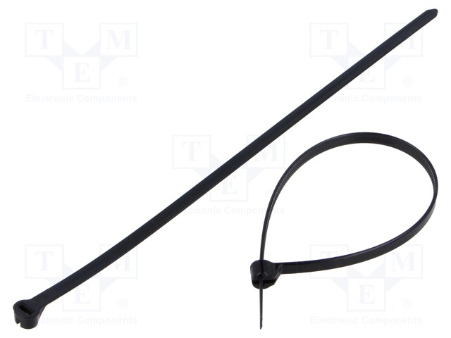 Cable tie; with a metal clasp; L: 200mm; W: 4.8mm; polyamide; 360N