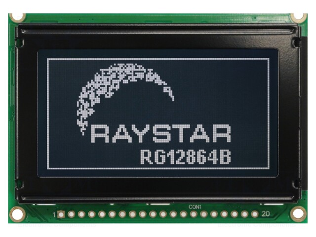 Display: LCD; graphical; 128x64; FSTN Negative; 75x52.7x8.9mm; LED