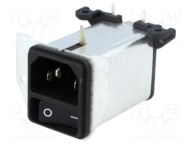 Connector: AC supply; socket; male; 4A; 250VAC; IEC 60320; -25÷85°C