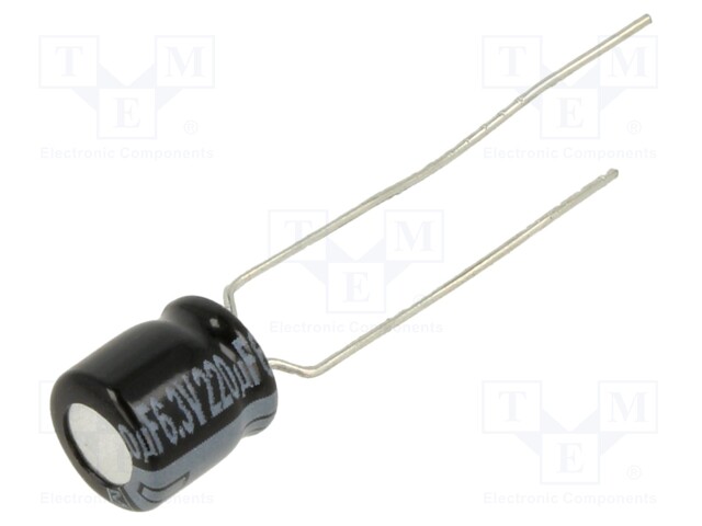 Electrolytic Capacitor, 220 µF, 6.3 V, KA Series, ± 20%, Radial Leaded, 1000 hours @ 85°C