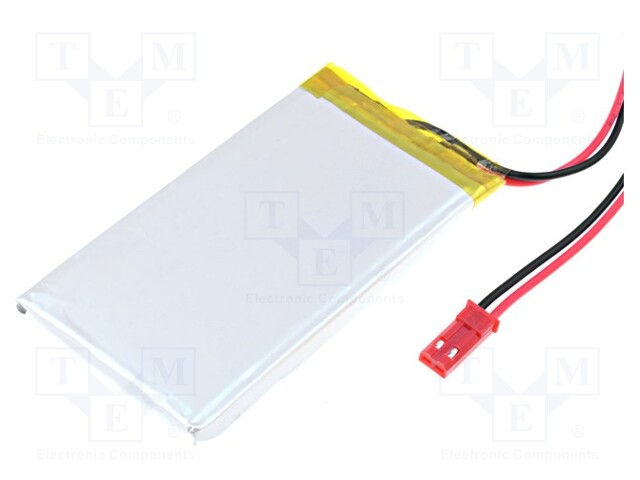 Re-battery: Li-Po; 3.7V; 1500mAh; Leads: cables; 5.8x40x70mm