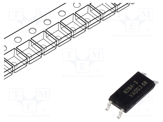 Optocoupler; SMD; Ch: 1; OUT: transistor; Uinsul: 5kV; Uce: 80V; LSOP4