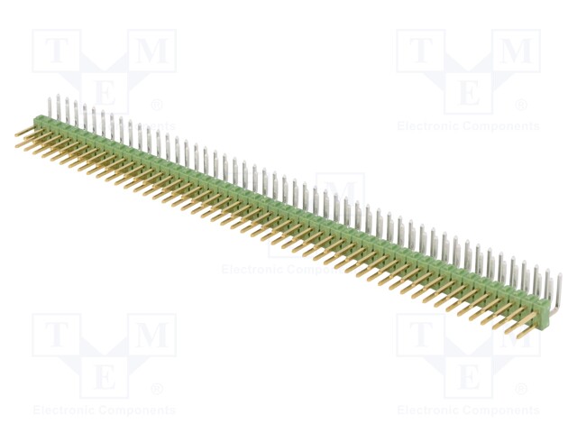 Pin header; pin strips; male; PIN: 100; angled 90°; 2.54mm; THT