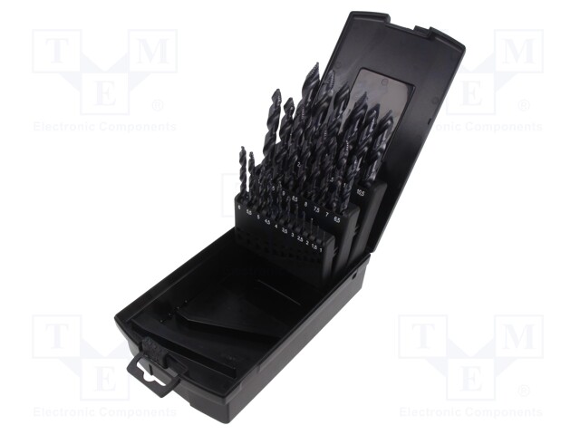 Drill set; for metal; high speed steel cobalt HSS-E; 25pcs.