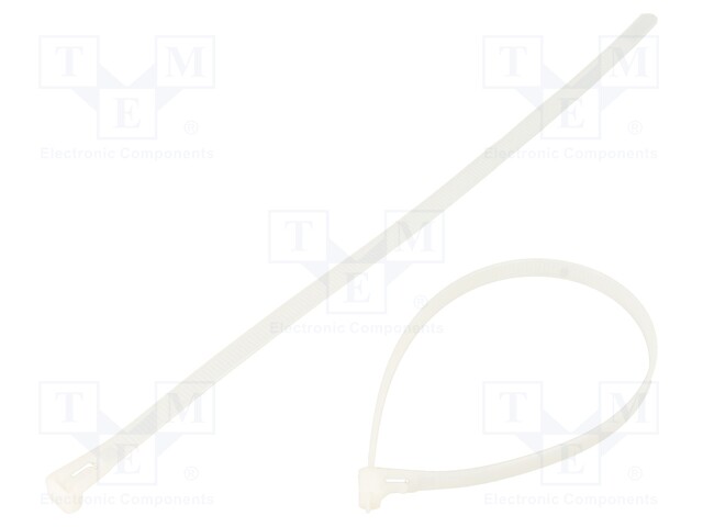 Cable tie; multi use; L: 300mm; W: 7.2mm; polyamide; natural; 50pcs.