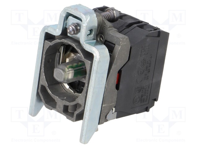 Contact Block, w/ Green LED, Screw, 1 Pole, 6 A, 120 V, Schneider Harmony XB4 Series Actuators