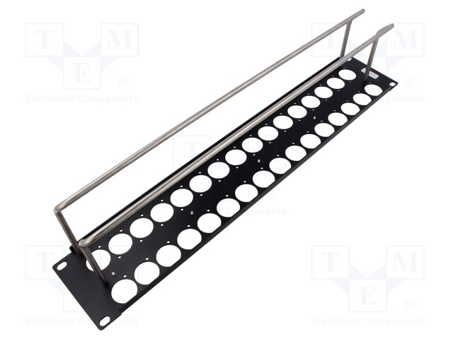 Mounting adapter; patch panel; RACK; 19x24mm; Thread: M3