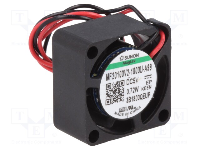 Fan: DC; axial; 5VDC; 20x20x10mm; 2.54m3/h; 20dBA; Vapo; 14000rpm