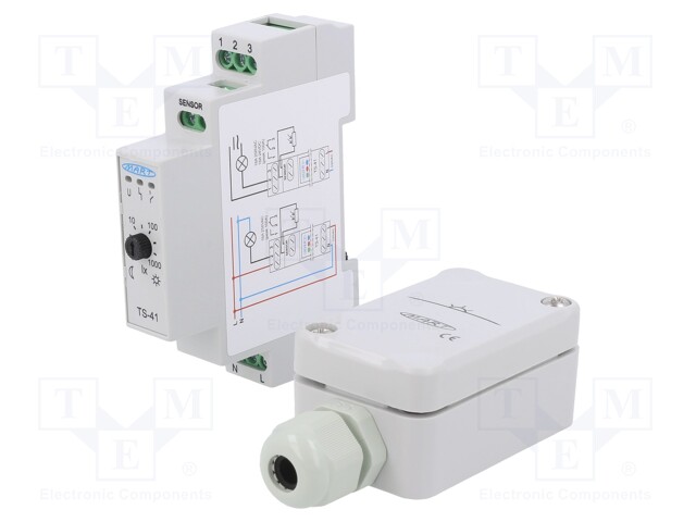 Twilight switch; IP20; 230VAC; SPDT; DIN; 16A; -25÷50°C