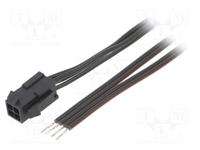 Cable; Micro-Fit 3.0; MX-43020-0400,male,cables; PIN: 4; 0.4m; 4A