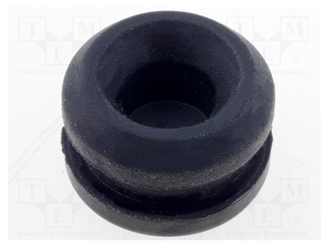 Grommet; with bulkhead; Ømount.hole: 14.6mm; Øhole: 8mm; rubber