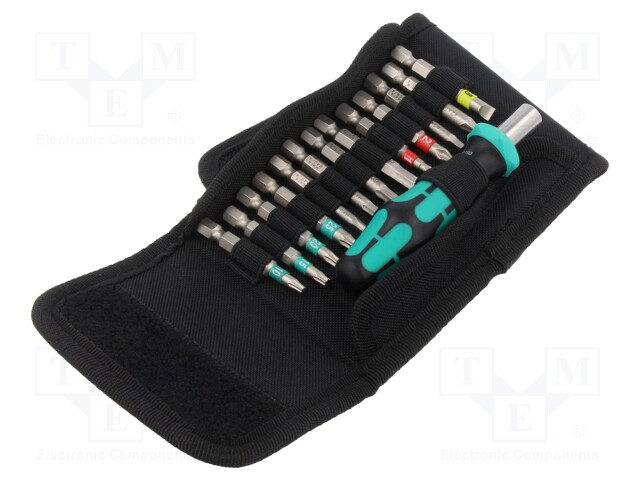 Kit: screwdrivers; hex key,square,Phillips,slot,Torx®; case