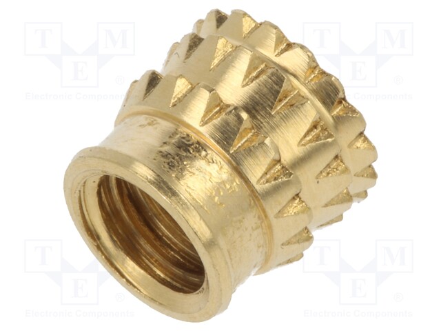 Threaded insert; brass; without coating; M5; BN: 37885; L: 10.1mm