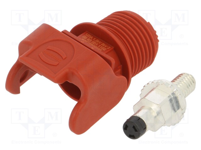 Socket; DC supply; Han® S,Han® S 120; male; PIN: 1; swivel; screw