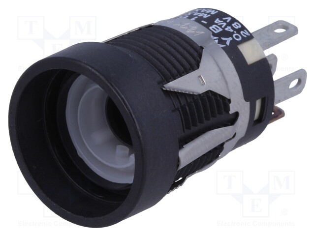 Switch: push-button; Pos: 2; SPDT; 0.01A/28VAC; 0.01A/28VDC; ON-ON