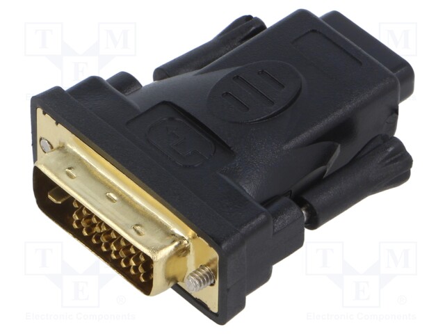 Adapter; HDMI 1.4; DVI-D (24+1) plug,HDMI socket; black