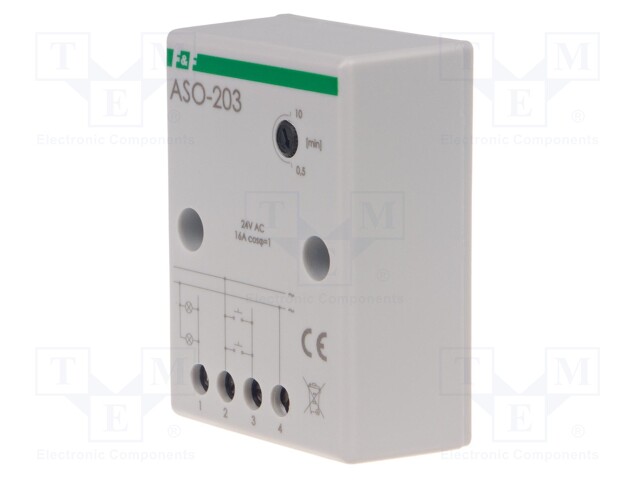 Staircase timer; wall mount; 24VAC; 24VDC; IP20; 16A; -25÷50°C