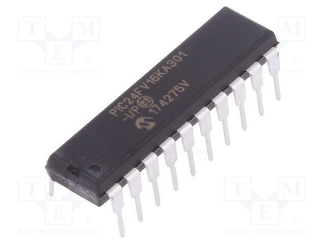 PIC microcontroller; Memory: 16kB; SRAM: 2048B; 2÷5.5VDC; THT