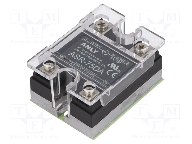 Relay: solid state; Ucntrl: 4÷32VDC; 75A; 24÷280VAC; Series: ASR