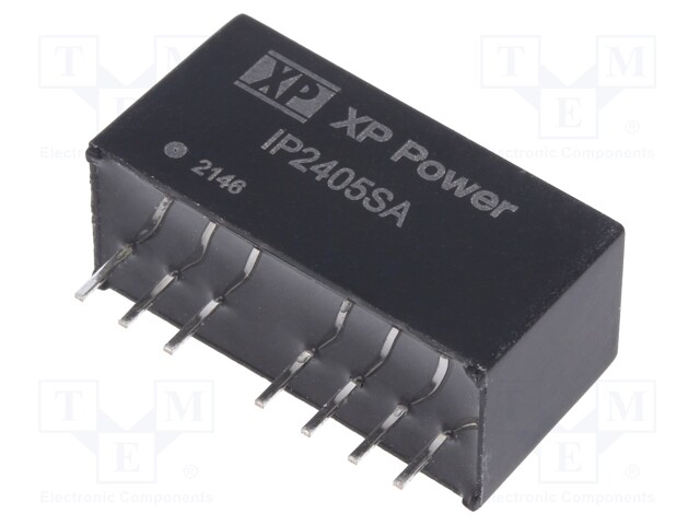 Isolated Board Mount DC/DC Converter, Regulated, ITE, 1 Output, 3 W, 5 V, 600 mA