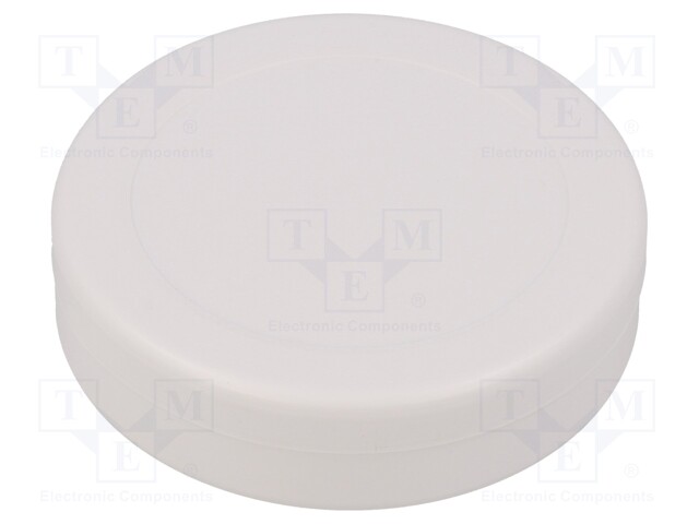 Enclosure: for alarms; ABS; white; Ø: 70mm; H: 18mm