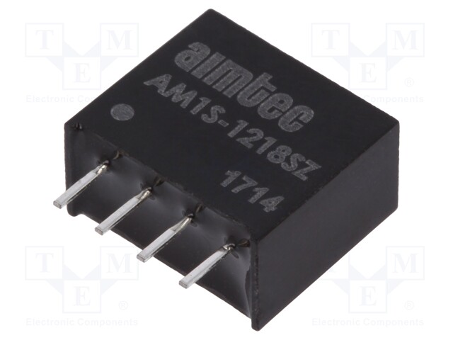 Converter: DC/DC; 1W; Uin: 10.8÷13.2V; 18VDC; Iout: 56mA; SIP4; 1.8g