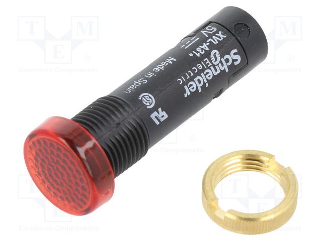 Indicator: LED; flat; 5VDC; Cutout: Ø12mm; IP40; screw terminals