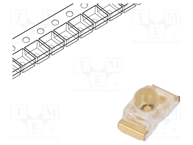 LED; SMD; 0603; orange; 400÷700mcd; 1.6x0.8x0.95mm; 60°; 2.1÷2.5V