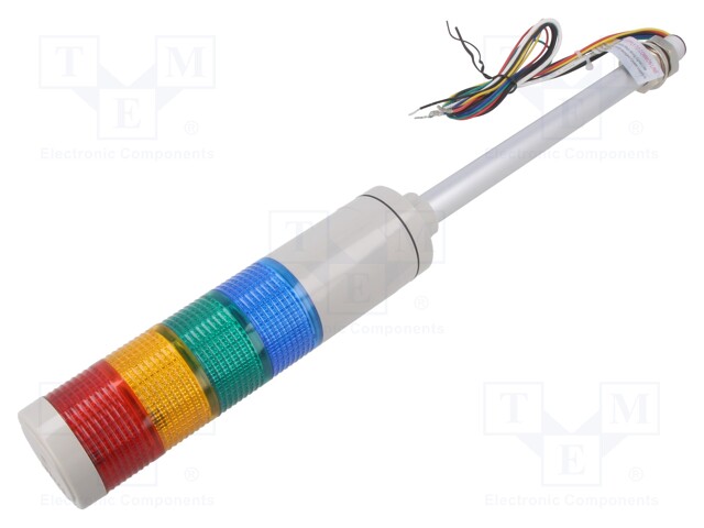 Signaller: signalling column; LED; red/amber/green/blue; IP65