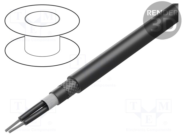 Wire: control cable; ÖLFLEX® ROBUST FD C; 2x0,75mm2; black; 8.6mm