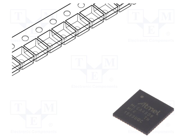 AVR microcontroller; EEPROM: 256B; SRAM: 6kB; Flash: 48kB; UQFN48