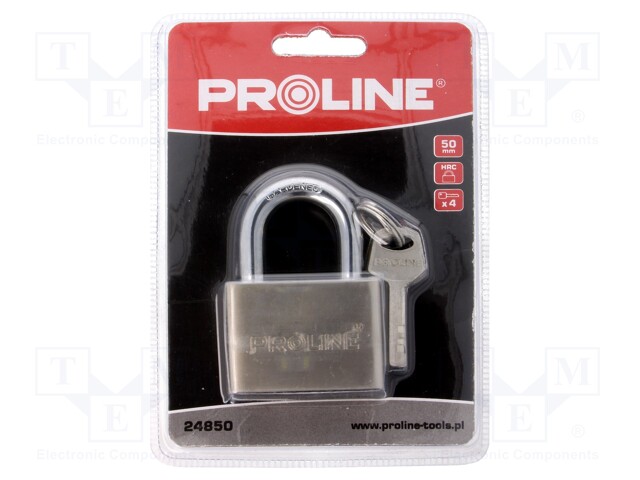 Padlock; Application: gates,cabinets,sheds; Kind: shackle; 50mm