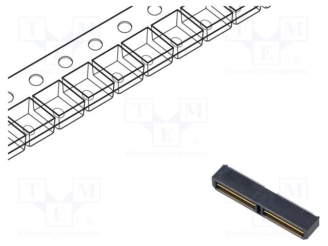 Connector: PCB to PCB; male; PIN: 120; 0.5mm; QTH; gold flash; SMT