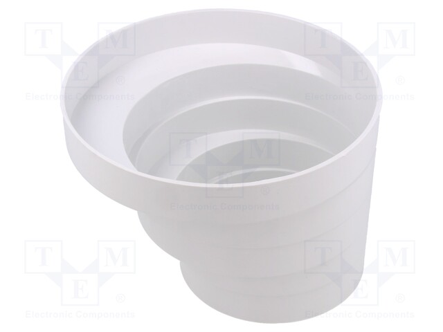 Round reducer; white; ABS