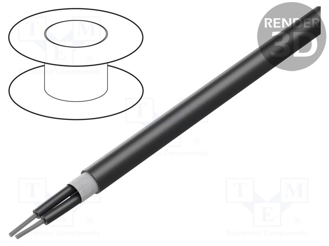 Wire: control cable; ÖLFLEX® ROBUST FD; 2x0,5mm2; black; stranded