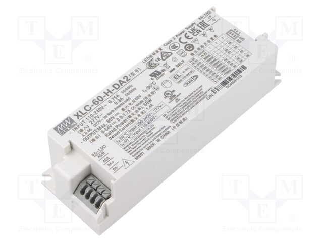 Power supply: switching; LED; 60W; XLC-60; -25÷90°C; OUT: 1