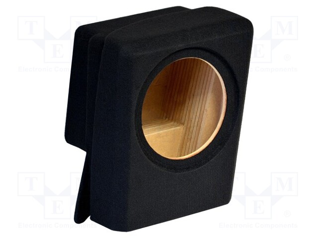 Car loudspeaker enclosure; MDF; black; textil; 20l; 250mm; 286mm