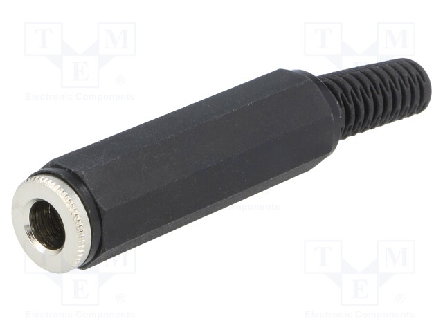 Plug; Jack 6,3mm; female; stereo; with strain relief; ways: 3