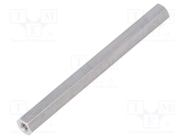 Screwed spacer sleeve; Int.thread: M2,5; 55mm; hexagonal