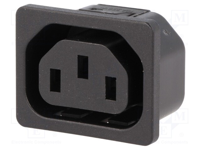 Connector: AC supply; socket; female; 10A; 250VAC; IEC 60320