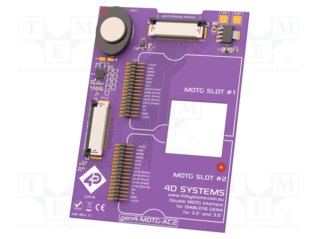 MOTG; GPIO,I2C,SPI,UART; adaptor; In the set: prototype board