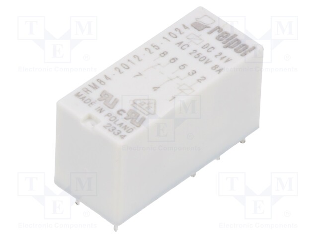 Relay: electromagnetic; DPDT; Ucoil: 24VDC; 8A; 8A/250VAC; 8A/24VDC