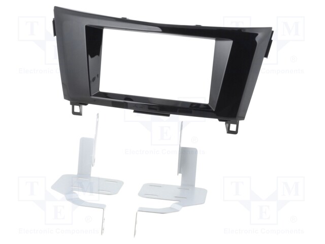 Radio mounting frame; Nissan; 2 DIN; black gloss