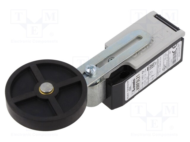 Limit switch; adjustable lever, roller; NC + NO x2; 10A; M20