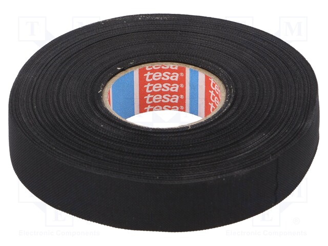 Fabric tape; PET wool; W: 19mm; L: 25m; black