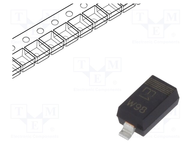 Diode: Zener; 0.35W; 27V; SMD; reel,tape; SOD123; single diode