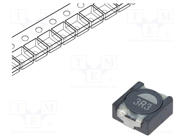 Inductor: ferrite; SMD; 3.3uH; 4.1A; 17.4mΩ; ±20%; Series: RLF