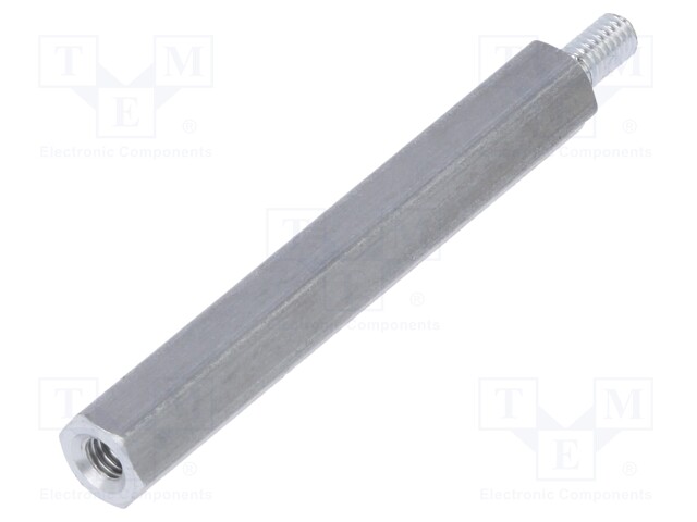 Screwed spacer sleeve; Int.thread: M3; 40mm; Ext.thread: M3